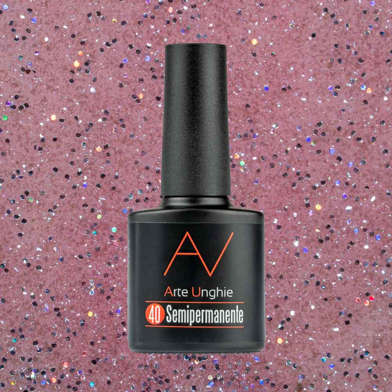 S-40 Semipermanente Glitter UV colorato per uso professionale